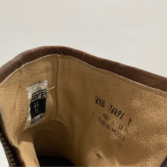 Frye Phillip Studded Harness Boot Cognac - Rounded Toe, size 6.5 - Picture 10 of 12